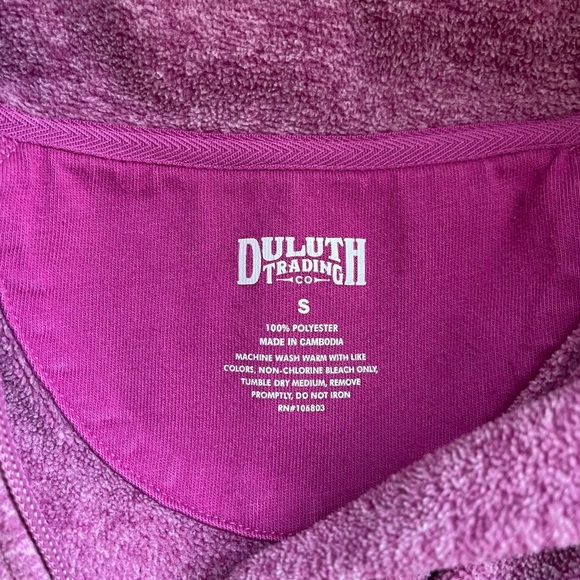 Duluth Trading Frost Lake Magenta Pink Full Zip Fleece Jacket Small Women’s - Picture 8 of 9
